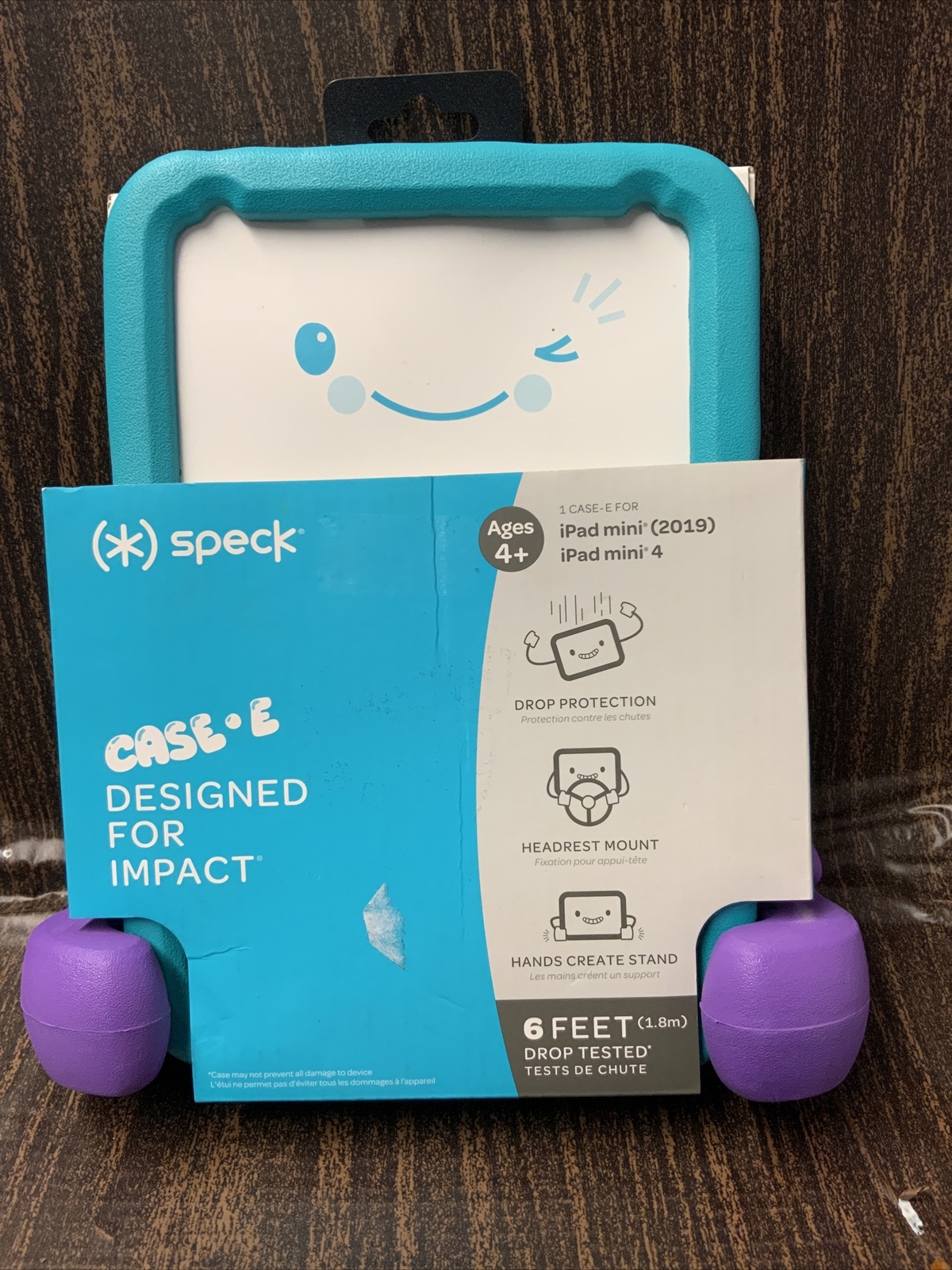 🍒 Speck Products Case-E Fits iPad Mini4(2019)Case for Kids Aquamarine Purple🆕