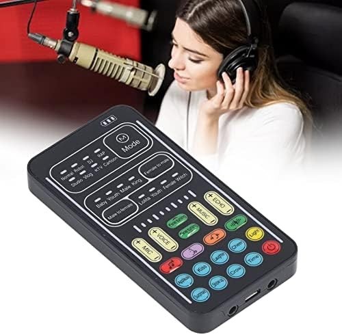 Voice Changer Set, I9 Multifunction Portable Recording Mini Sound Card, 8 Differ