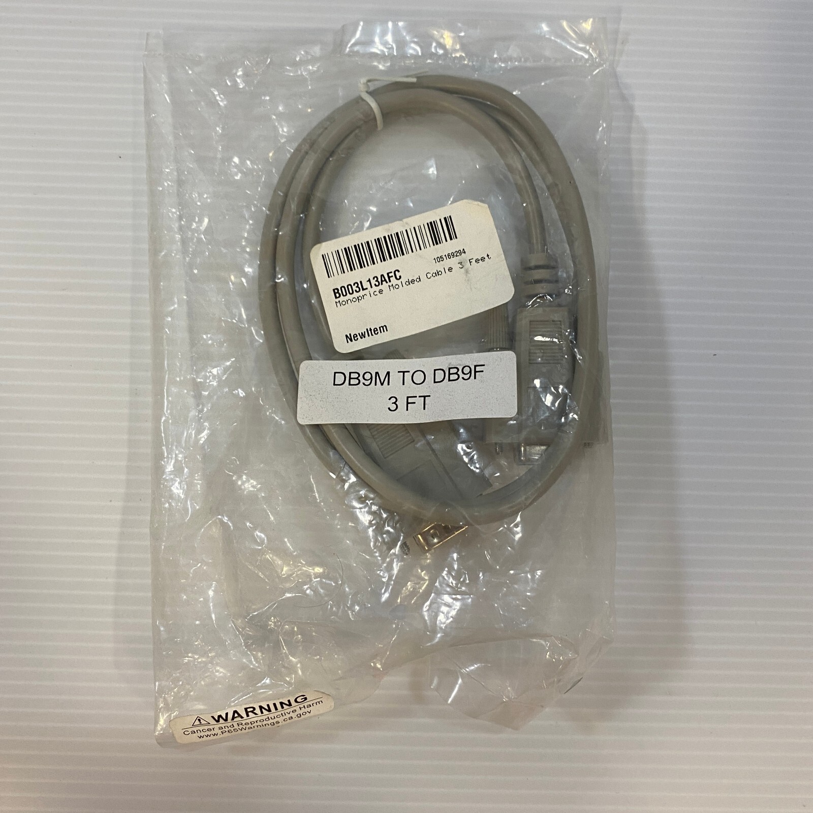 DB9 RS232 Serial Extension Cable 1m DB9 Male to DB9 Female DB9M - DB9F 3ft