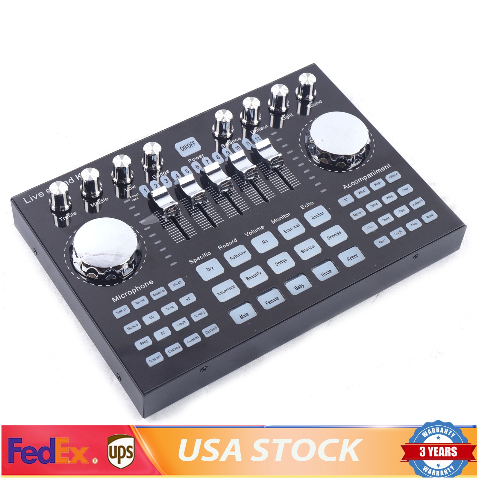 Digital Audio Mixer Network Live Sound Card K1 Audio Mixing Console for PC Phone