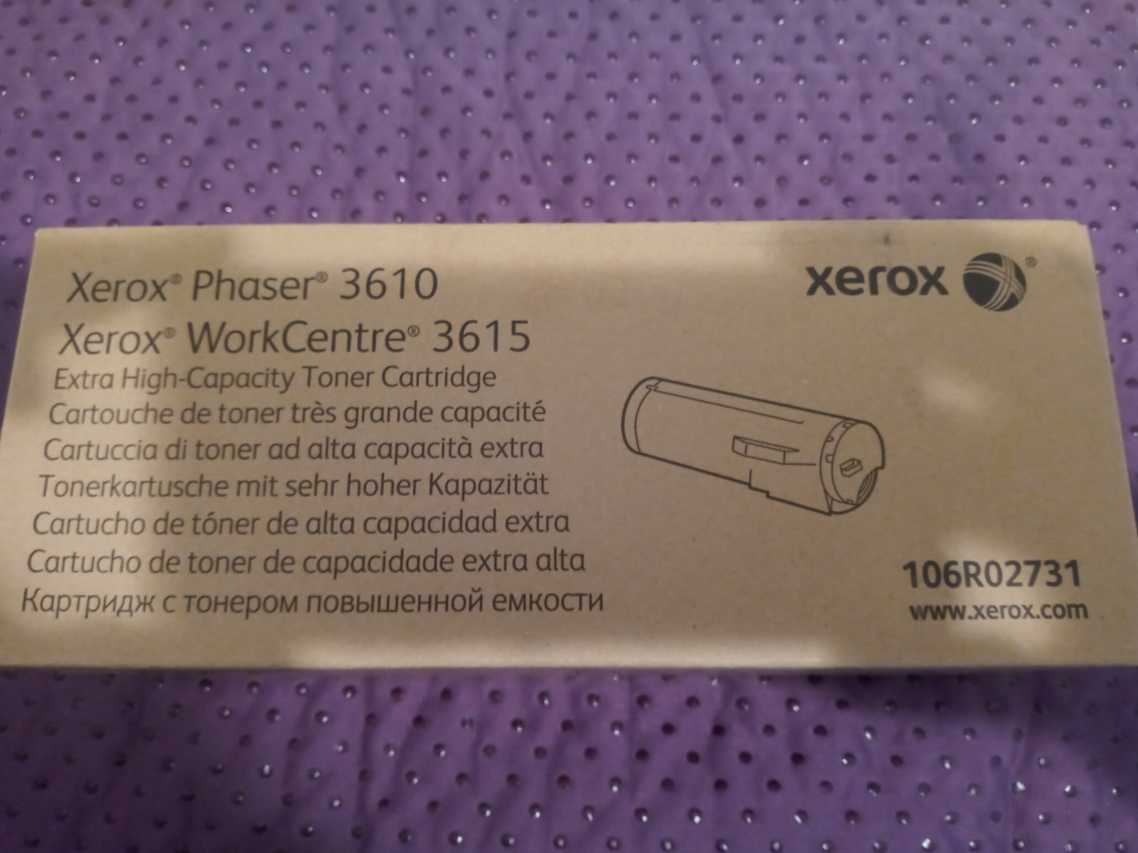 Genuine Xerox 106R02731 Extra High-Capacity Black Toner Cartridge 3610 3615