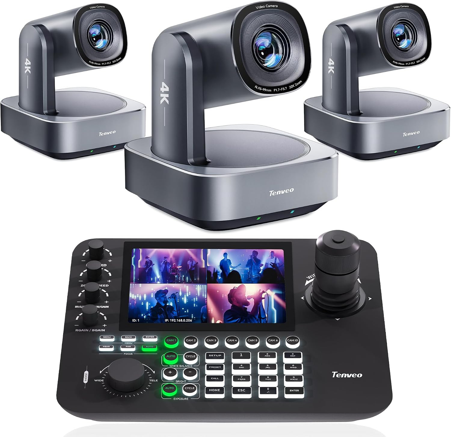 4K PTZ Camera and Controller Bundle/Kits - 20X AI Hdmi/Usb3.0/Lan(Poe) 4K PTZ Ca