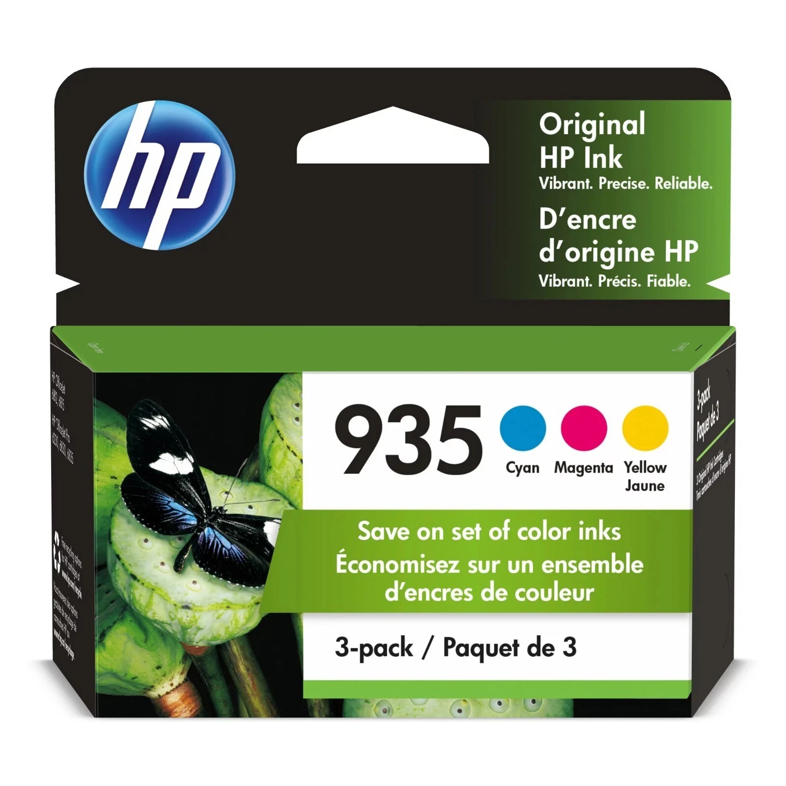 New Genuine HP 935 Color 3PK Ink Cartridges OfficeJet Pro 6815 EXP 07/2024
