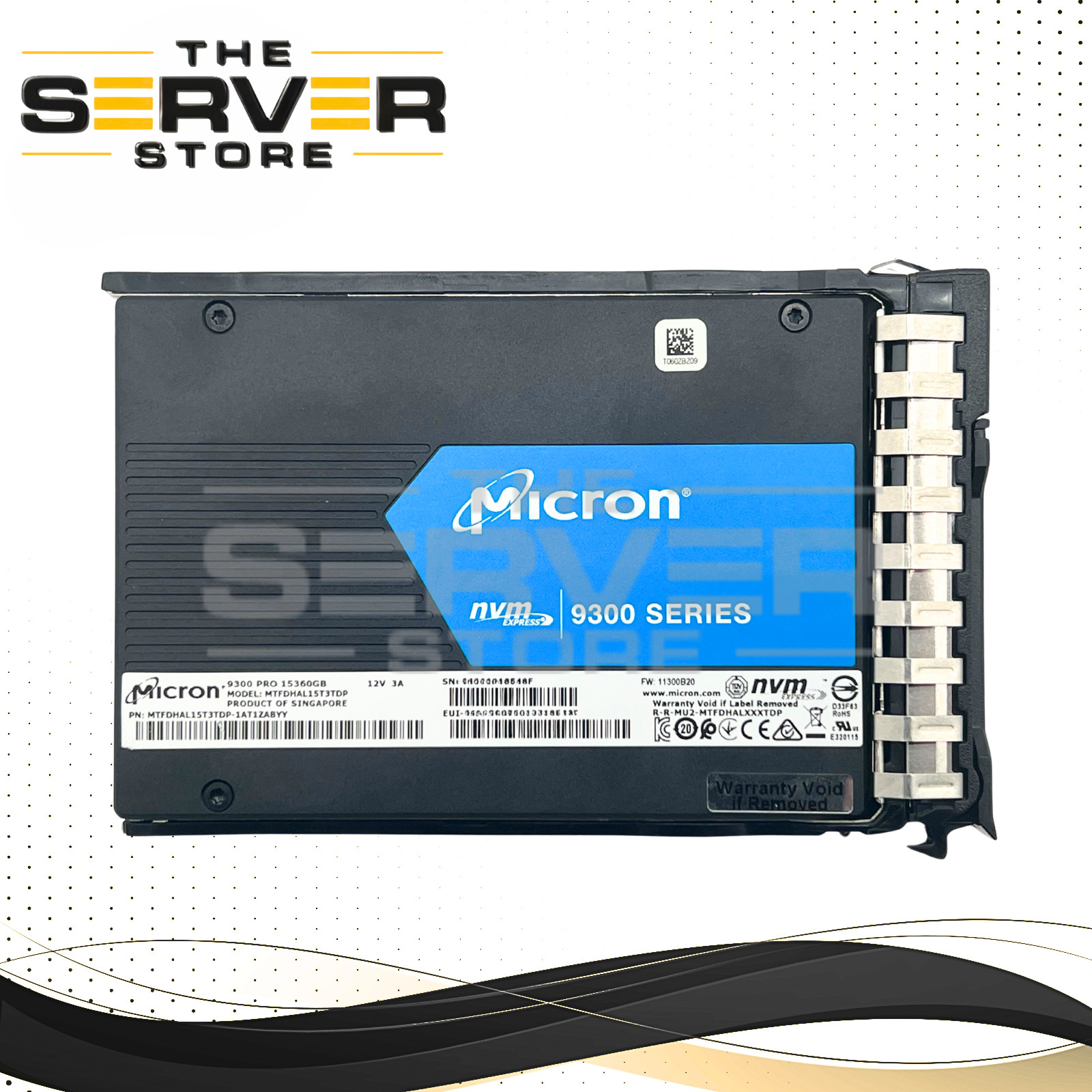 Micron 15.36TB NVMe U.2 G3 RI 2.5" SSD 9300 PRO (HPE BC G10+ G11) MTFDHAL15T3TDP