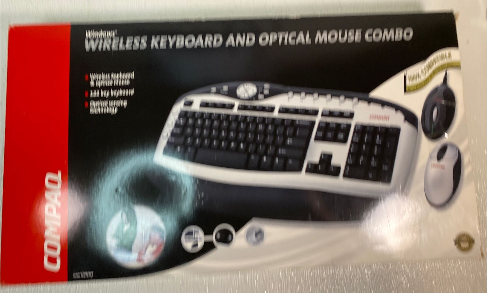 Compaq Windows Wireless Keyboard & Optical Mouse Model CPQ165KB NEW