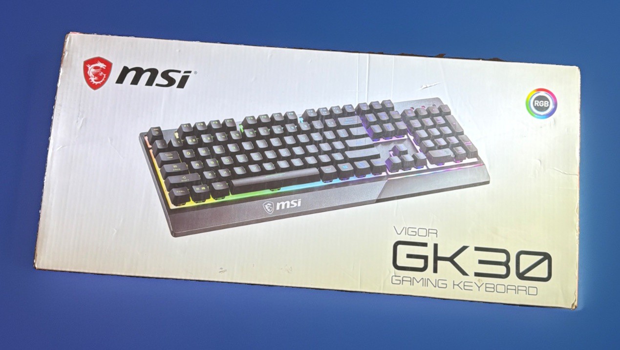 MSI Vigor GK30 RGB Gaming Keyboard USB Wired US Layout Black Open Box