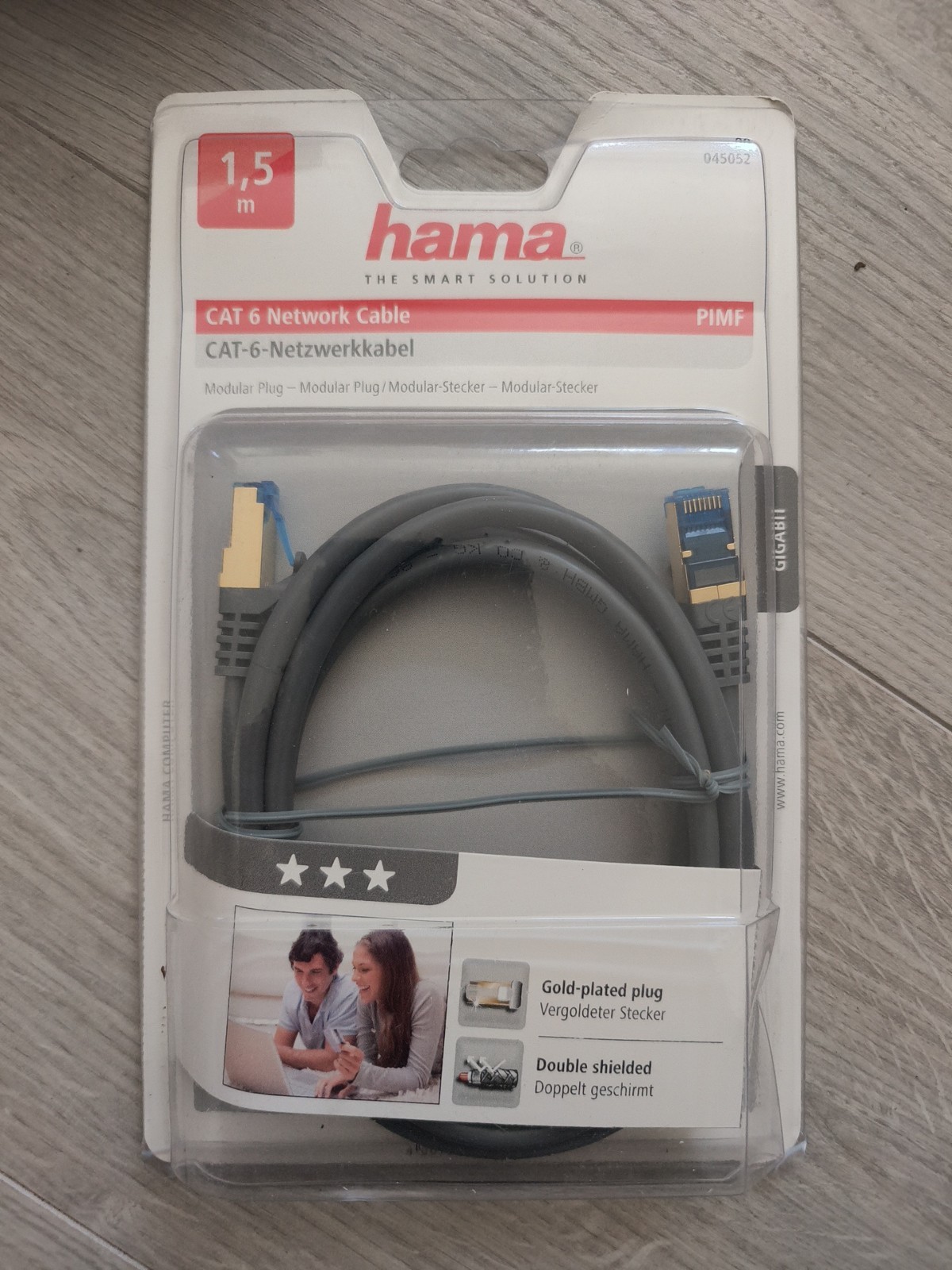  Computer Cat 6 Network Cable HQ LAN Double Shielded 1.5m PIMF Gold Plated KK7