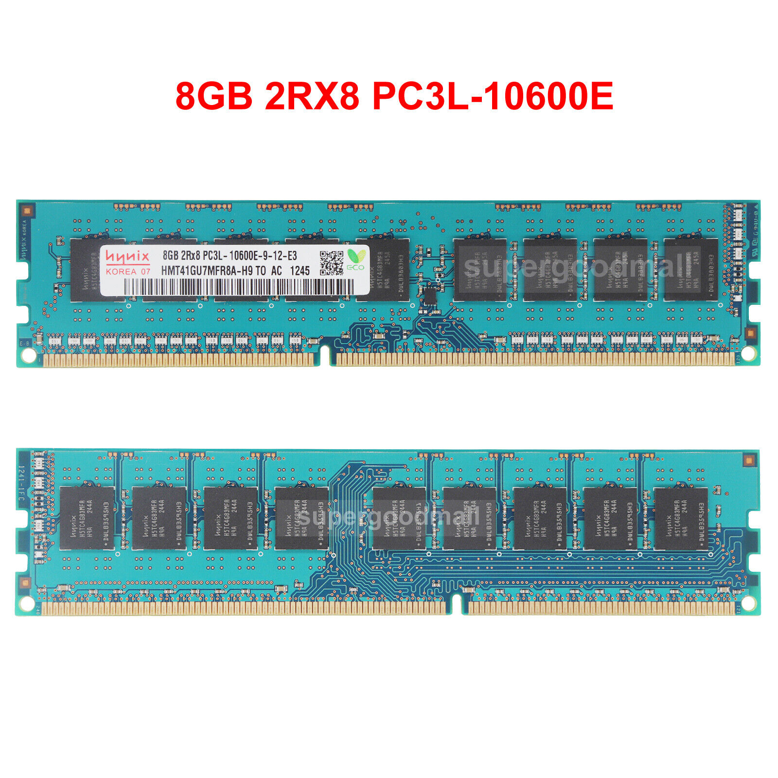 For Hynix 8GB 2Rx8 PC3L-10600E DDR3-1333Mhz ECC Memory Unbuffered Server RAM