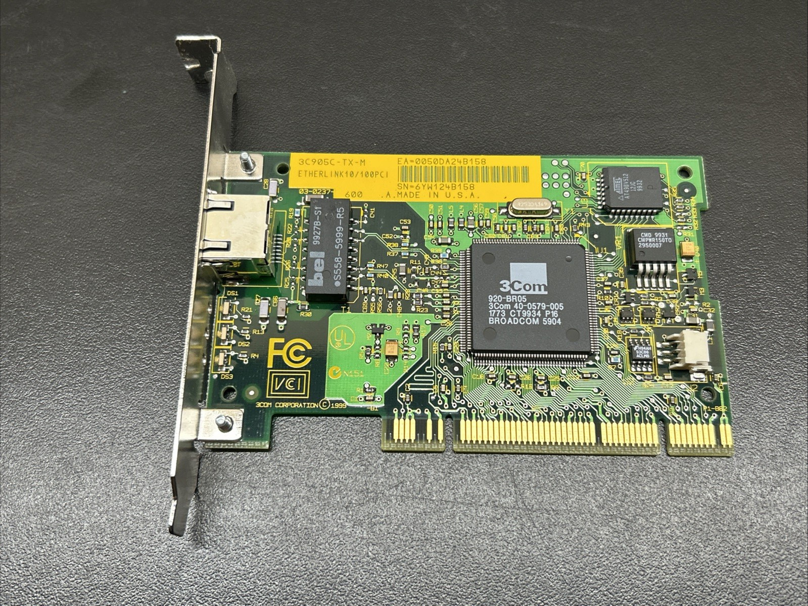 PCI LAN (Network, Ethernet) Card 10/100 Mbps, 3COM 3C905C-TXM (920-BR05)