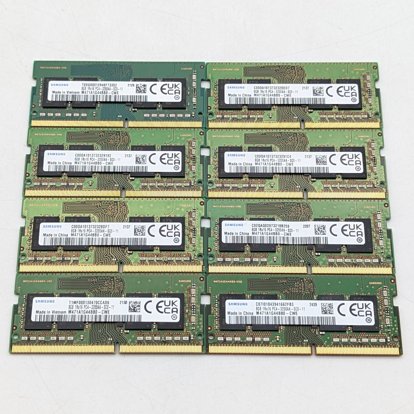 Samsung 64GB (8x8GB) DDR4 SO-DIMM PC4-3200 RAM (M471A1G44BB0-CWE)