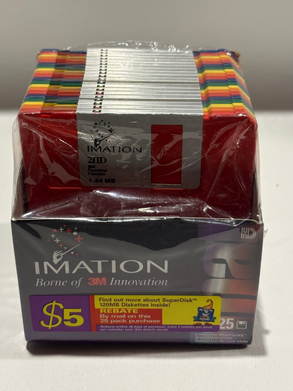 IBM Imation 2HD IBM Pack of 20 Rainbow Diskettes 1.44 MB