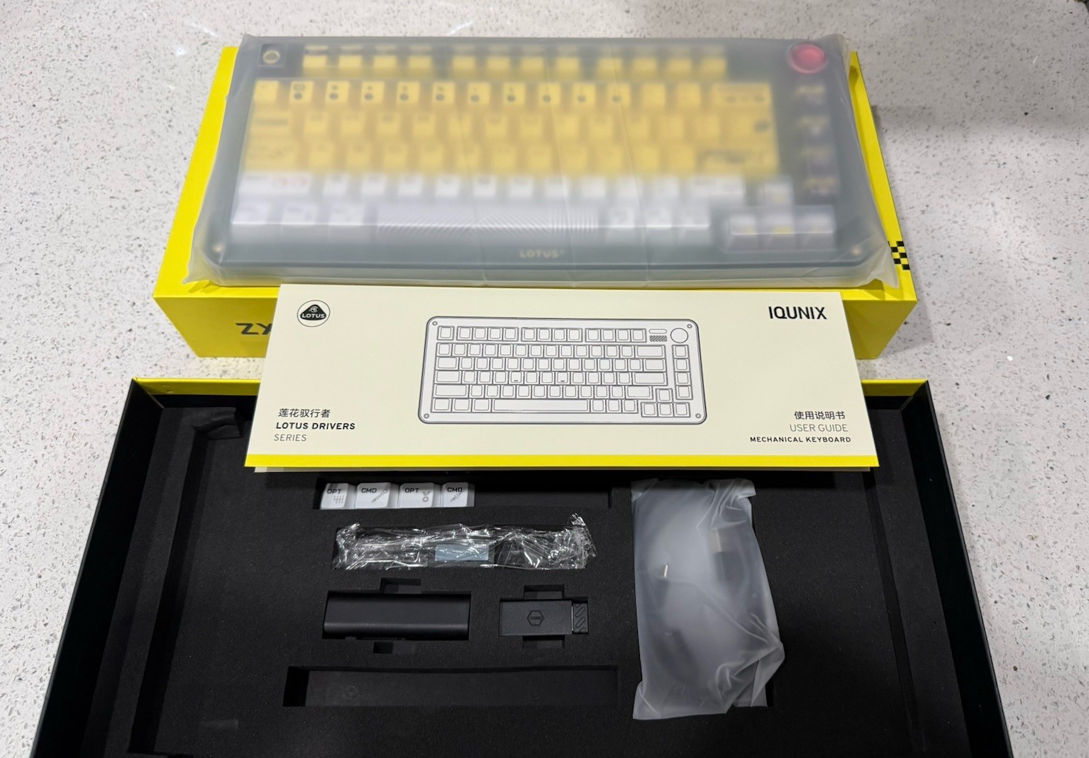 LOTUS CARS IQUNIX ZX75 Wireless RGB Mechanical Keyboard Elise Exige Emira Evora 