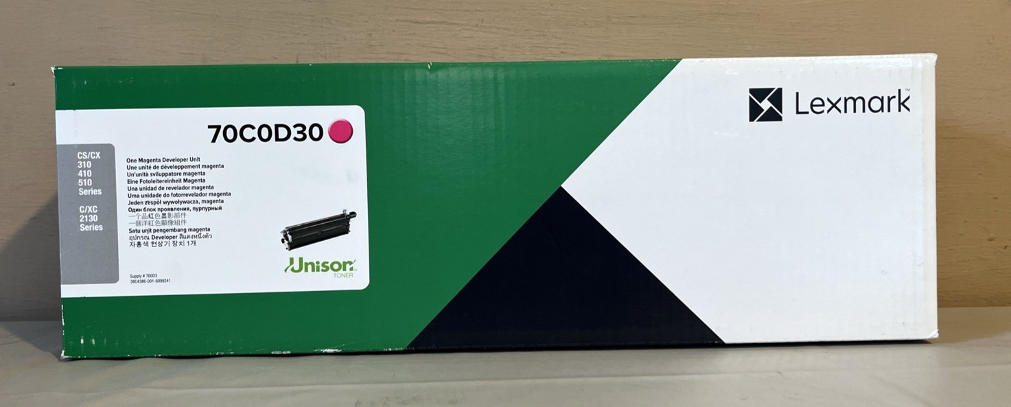 Lexmark 70C0D30 Magenta Developer New Sealed Box
