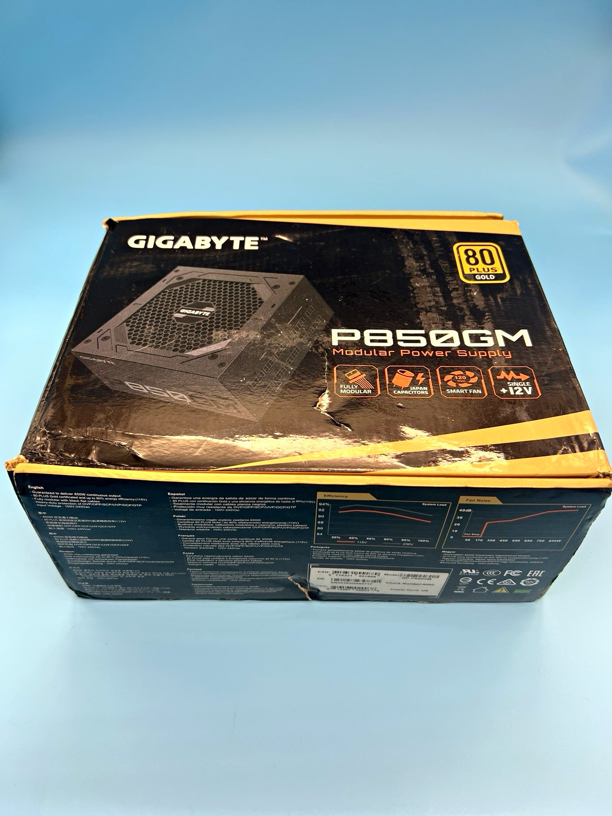 GIGABYTE GP-P850GM 850W 80 PLUS Gold Fully Modular ATX PSU Black
