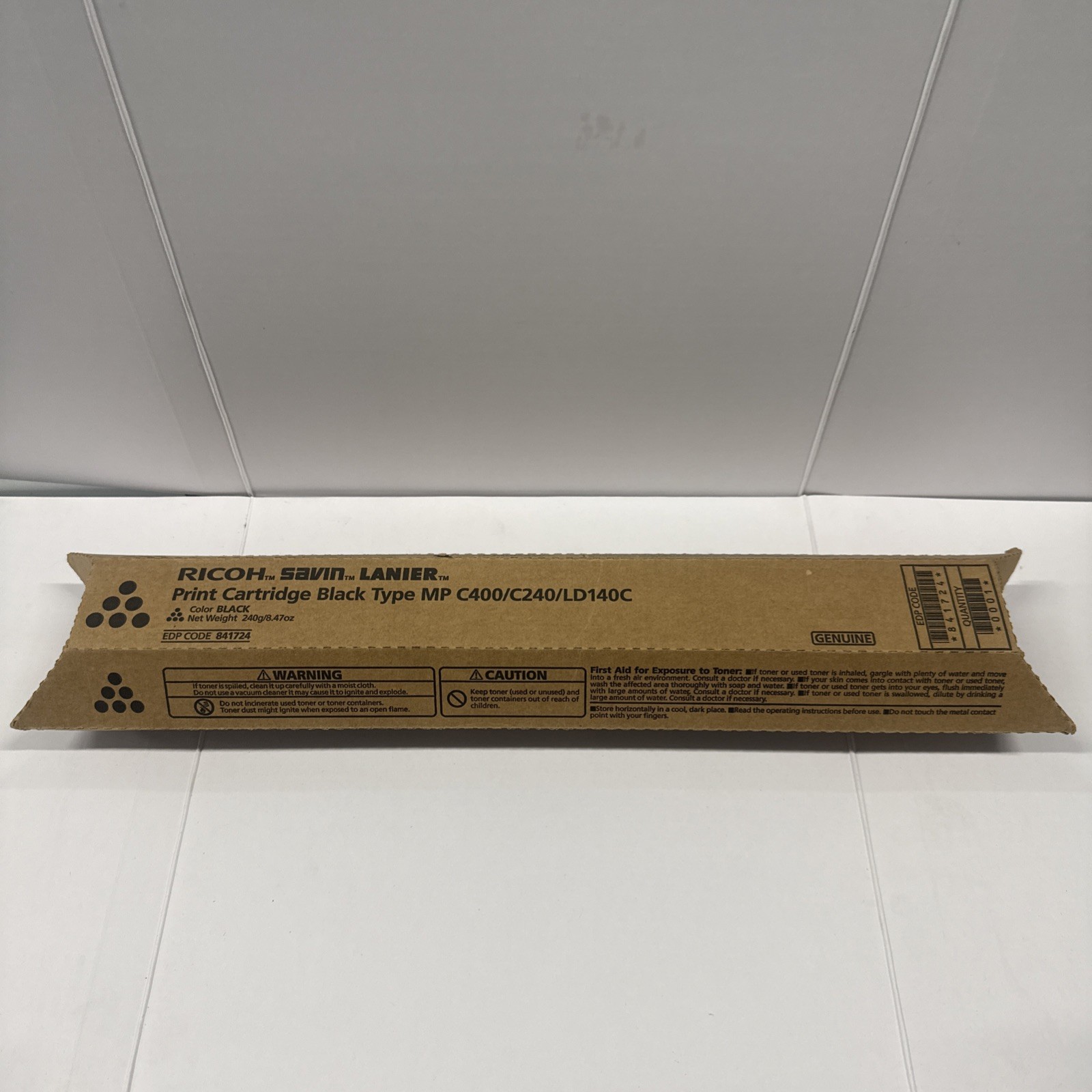 GENUINE Ricoh Savin Lanier MP C400/C240/LD140C EDP 841724 Black Toner Cartridge