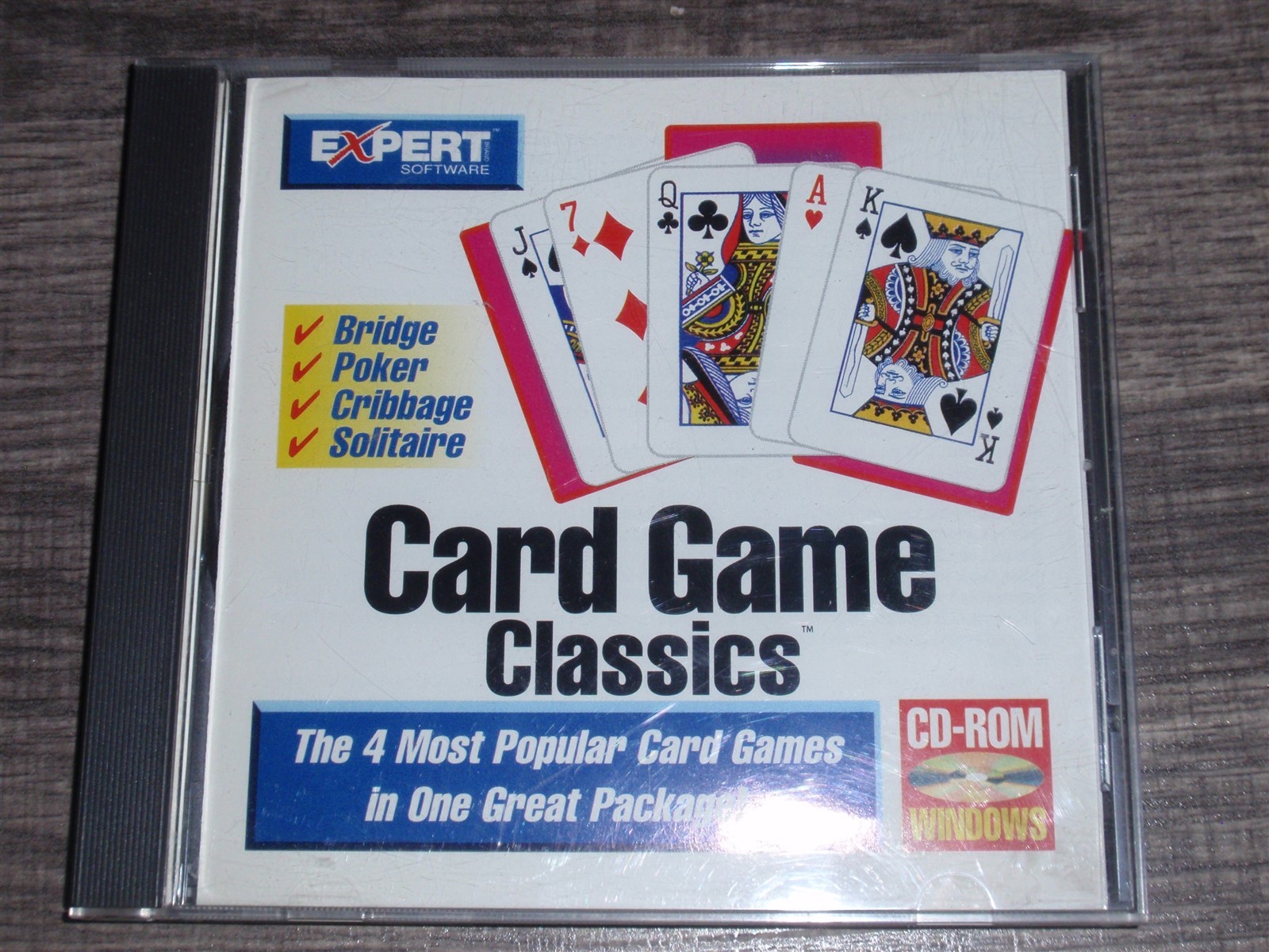Card Game Classics PC CD-ROM Expert Software 1995 for Windows 3.1 Bridge Poker