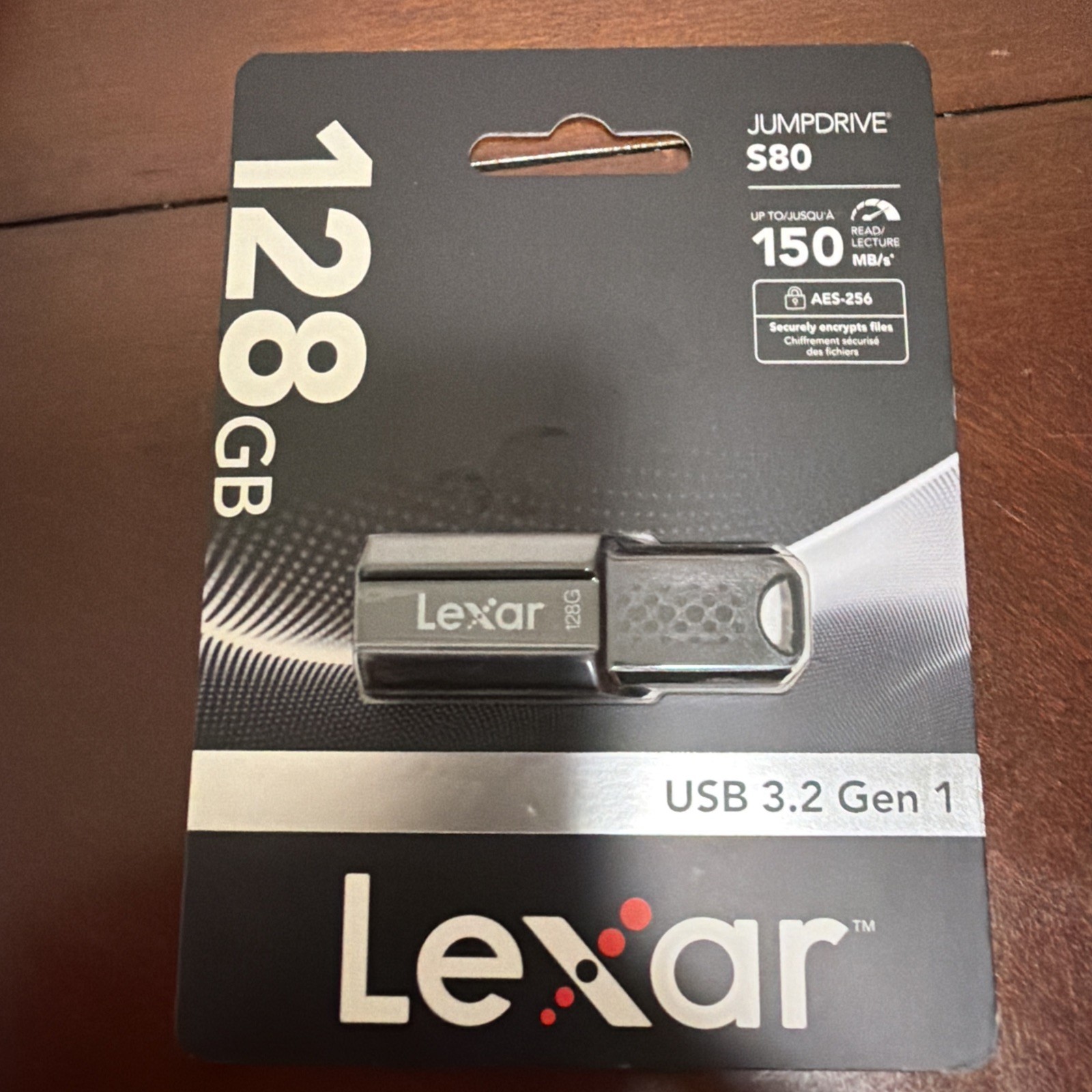 Lexar JumpDrive S80 128GB USB 3.2 Flash Drive Black (LJDS080128G-BNBNU)
