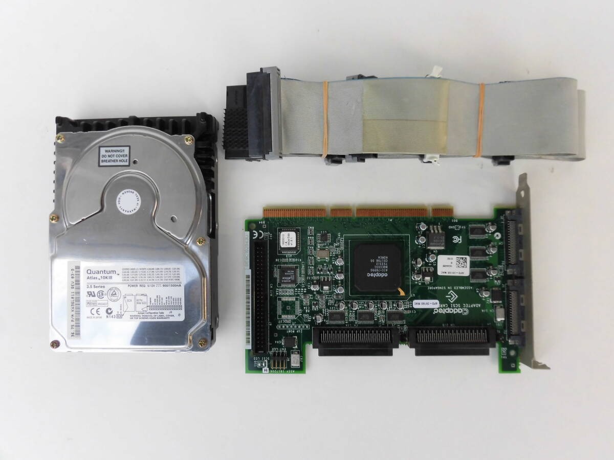 Adaptec PowerDomain39160 SCSI Adapter Set for Mac 36GB w/ Cable Tested TB00 1.5