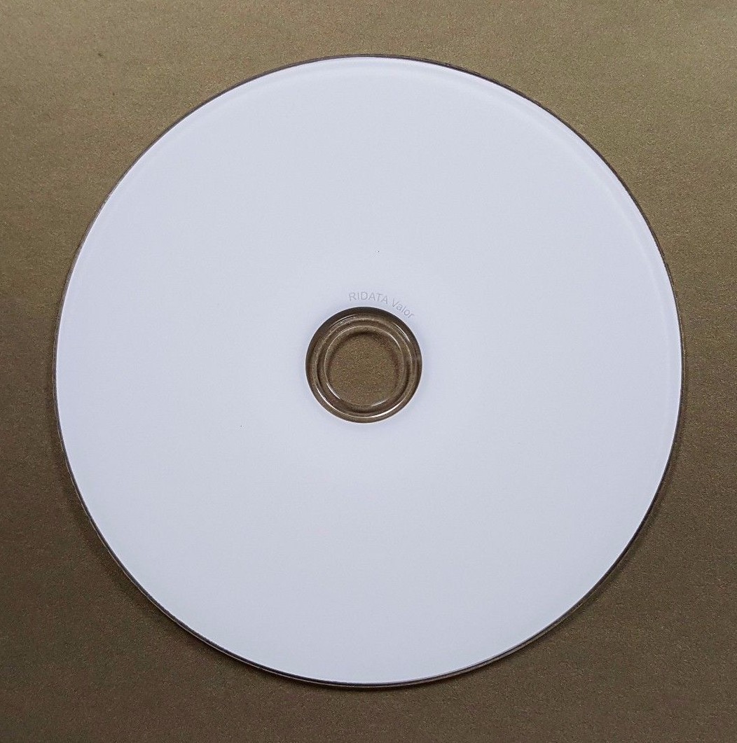 25 RIDATA Valor BluRay Up to 10X Blank BD-R 25GB White Inkjet Printable -Sleeve