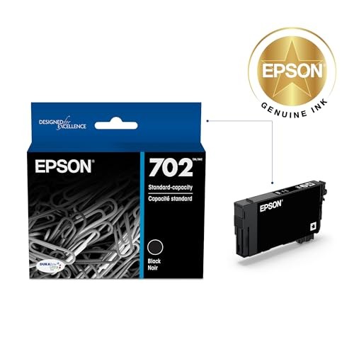 EPSON 702 DURABRITE ULTRA INK STANDARD CAPACITY BLACK CARTRIDGE -  BLACK