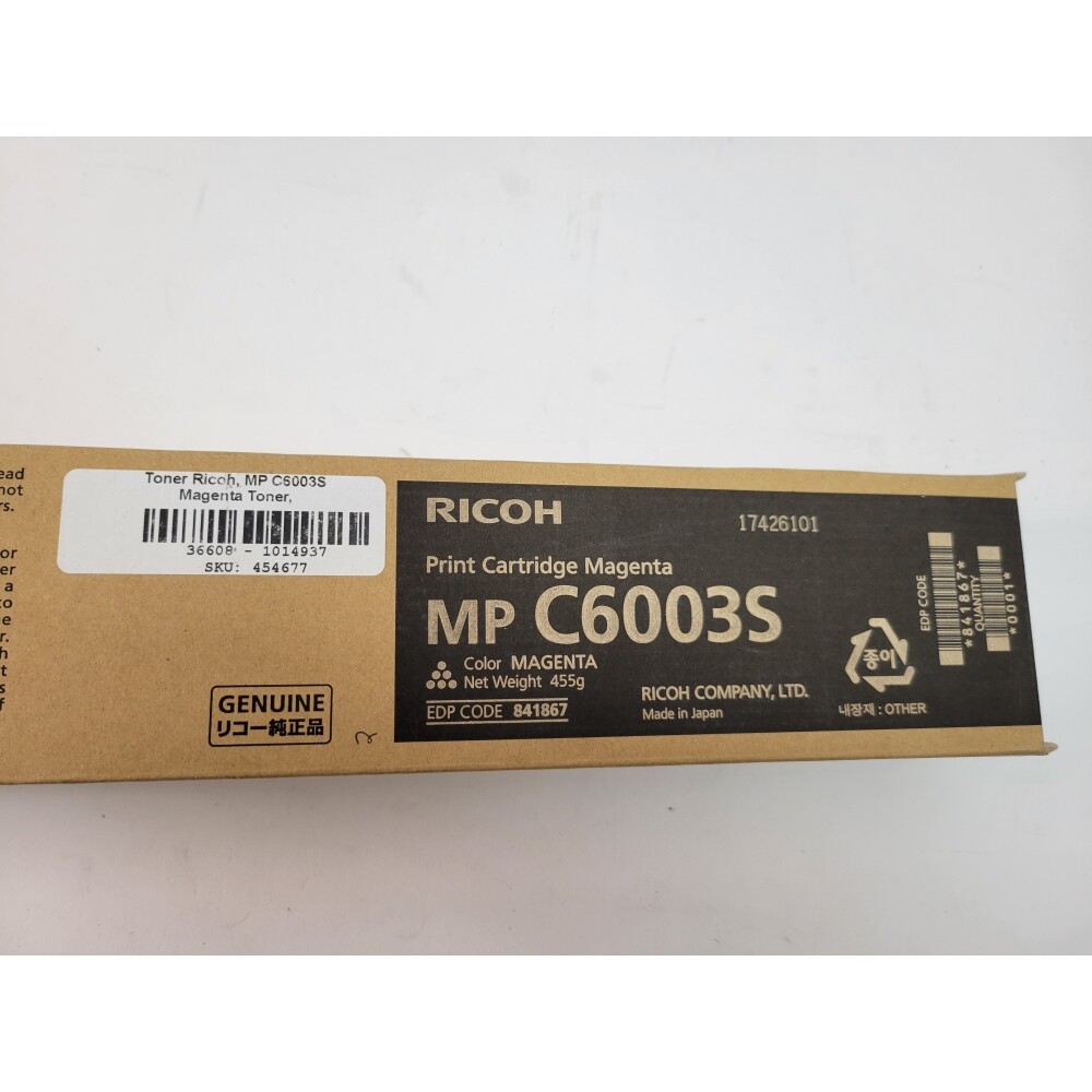 Genuine Ricoh MP C6003S Magenta Toner - MAGENTA - New in Box