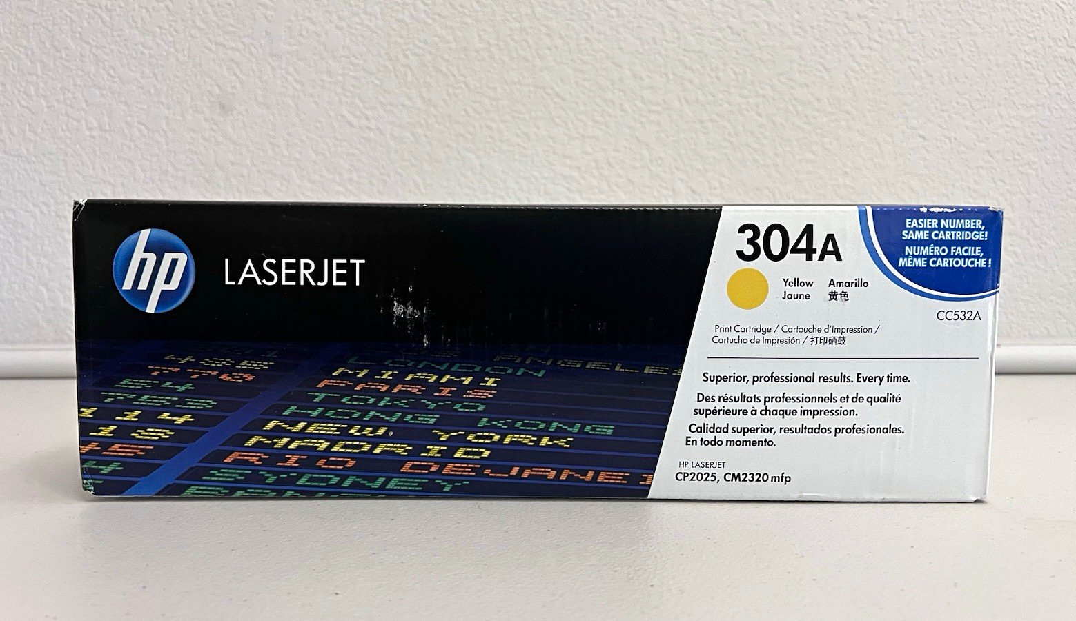 HP 304A Yellow (CC532A) Genuine Original LaserJet Toner Cartridge