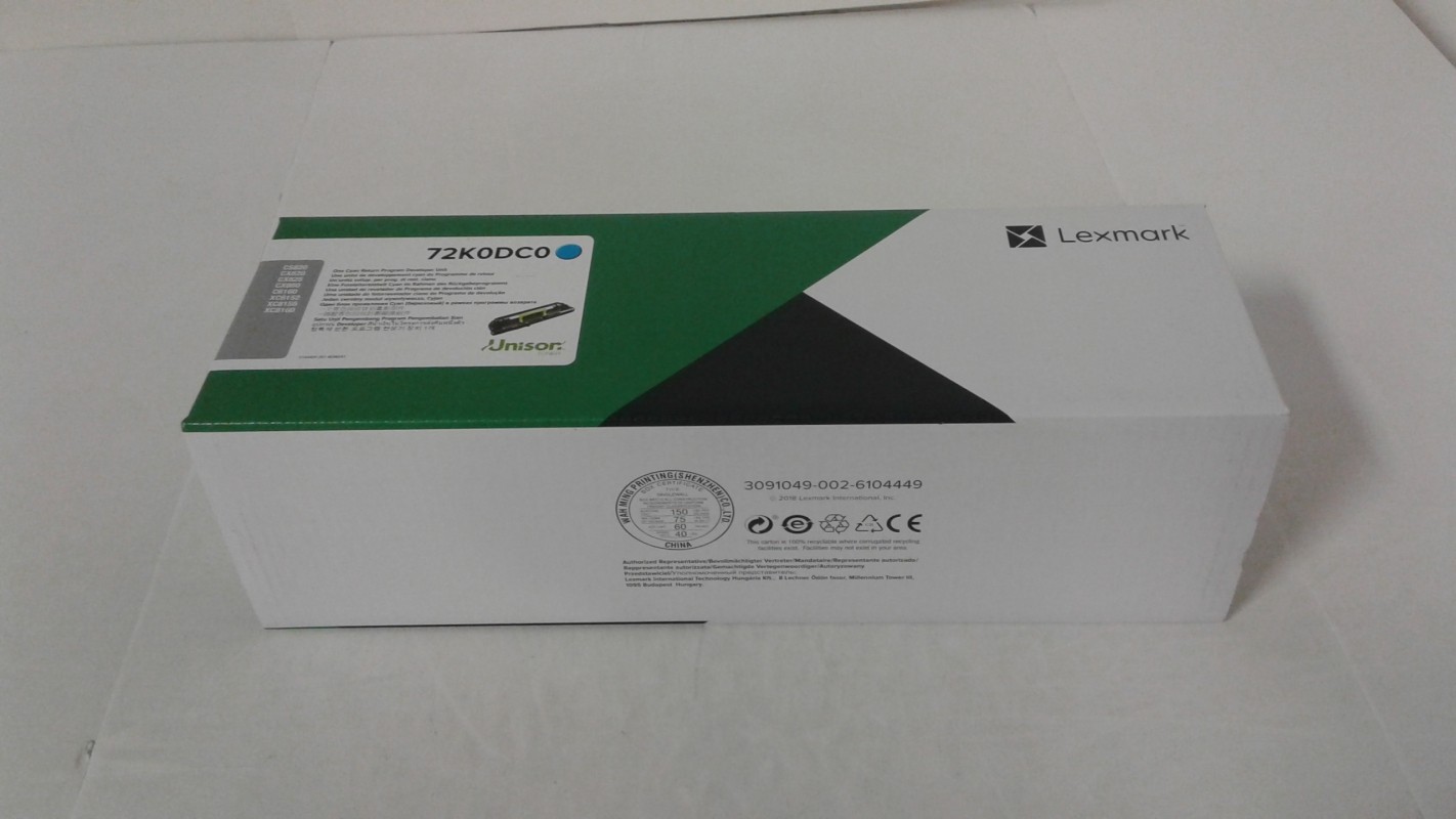 Lexmark 72K0DC0 Developer Unit Cyan for Lexmark XC8155