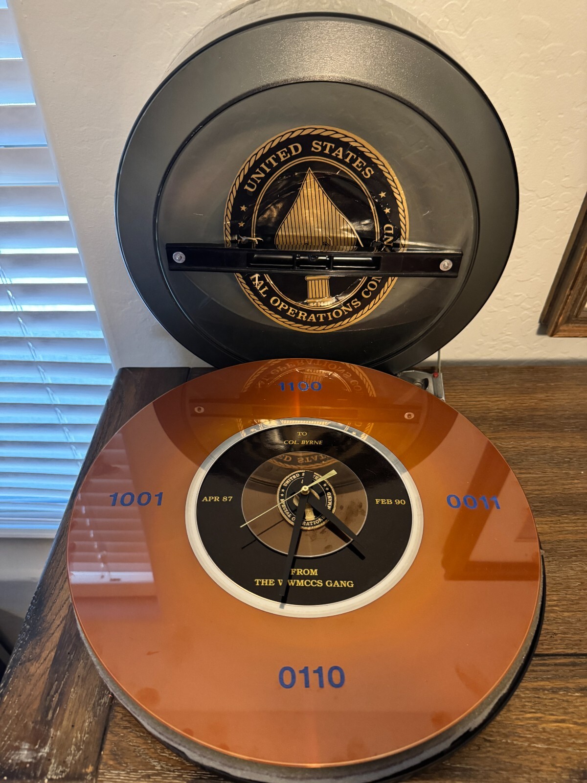 Vintage Control Data Hard Disk Pack IBM Award Clock Obscure USAINSCOM WWMCCS