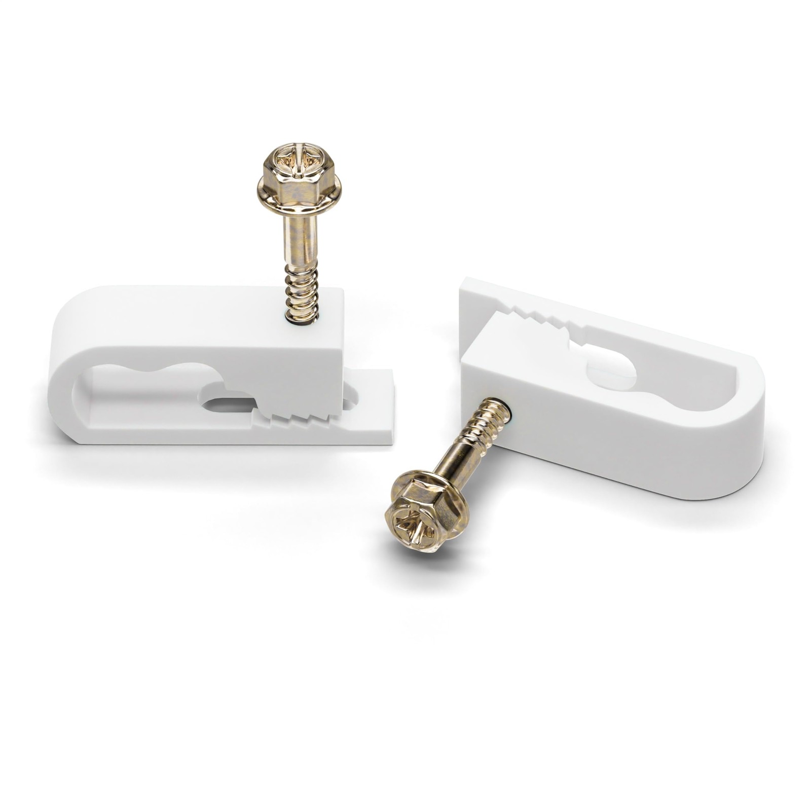 Dual, Twin, or Siamese Coaxial Cable Clips, Cat6, Electrical Wire Cable