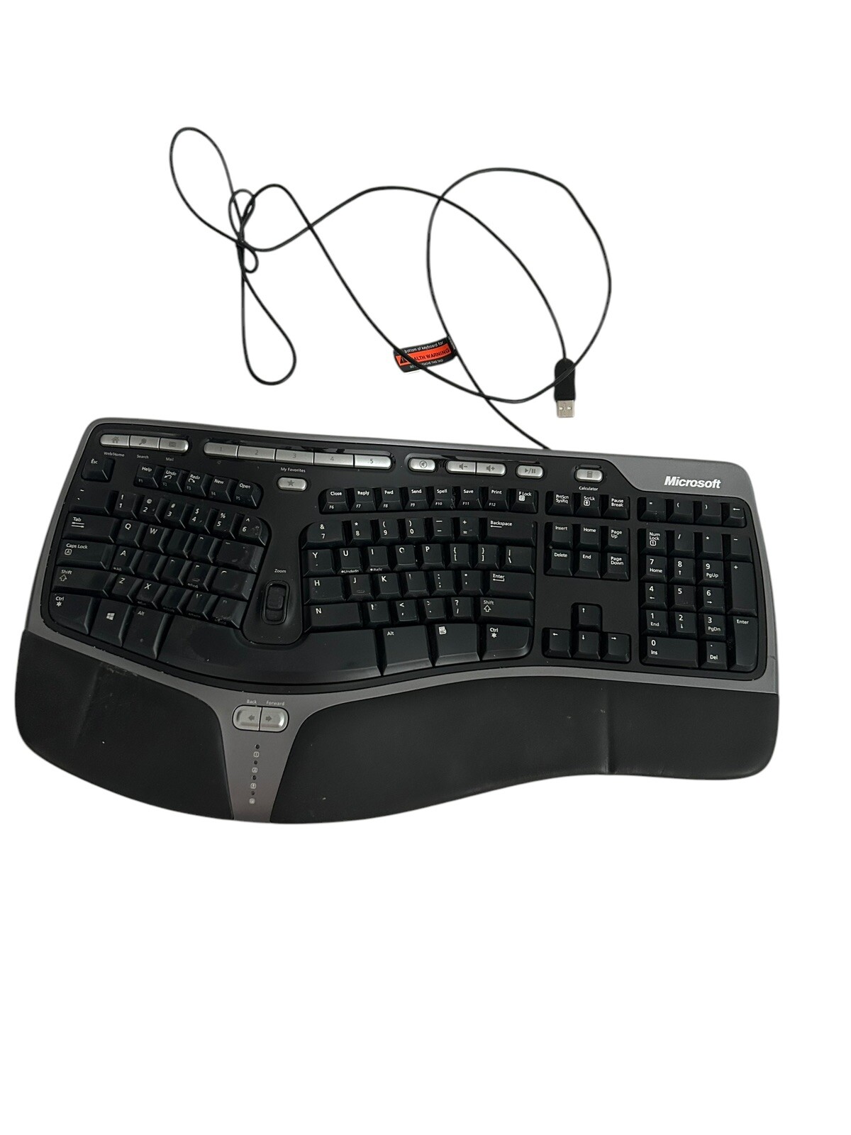 Microsoft Ergonomic Keyboard 4000 v1.0 Natural KU-0462 USB Wired Ergo Vintage