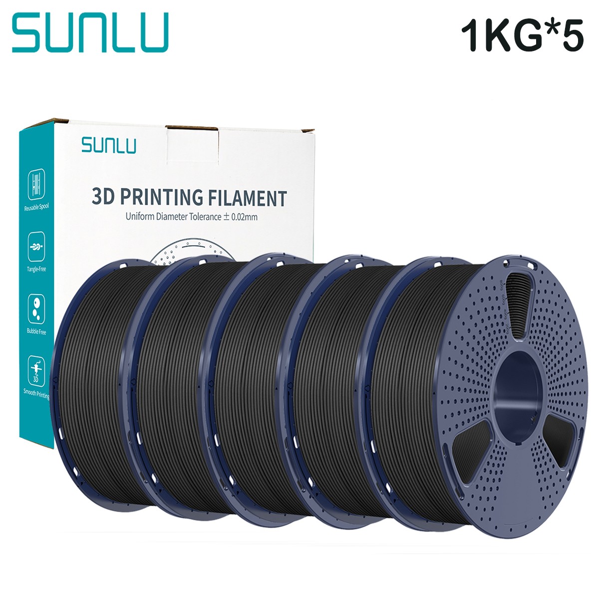SUNLU 5KG/10KG Matte PLA High Speed 3D Printer Filament 1.75mm PLA Up to 600mm/s
