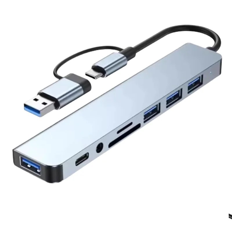 7/8 Port USB-C Hub Adapter - 5G Speed Multi Splitter for PC, Laptop & MacBook US