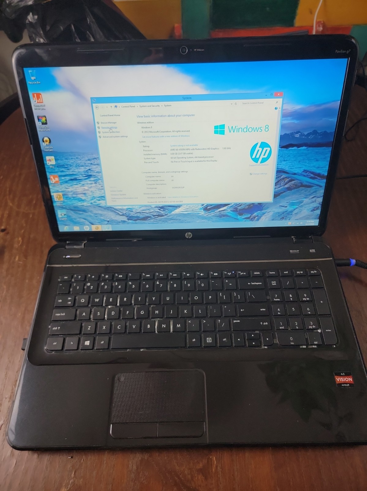 HP Envy DV7-AMD A8-4500M with Radeon HD Graphics 