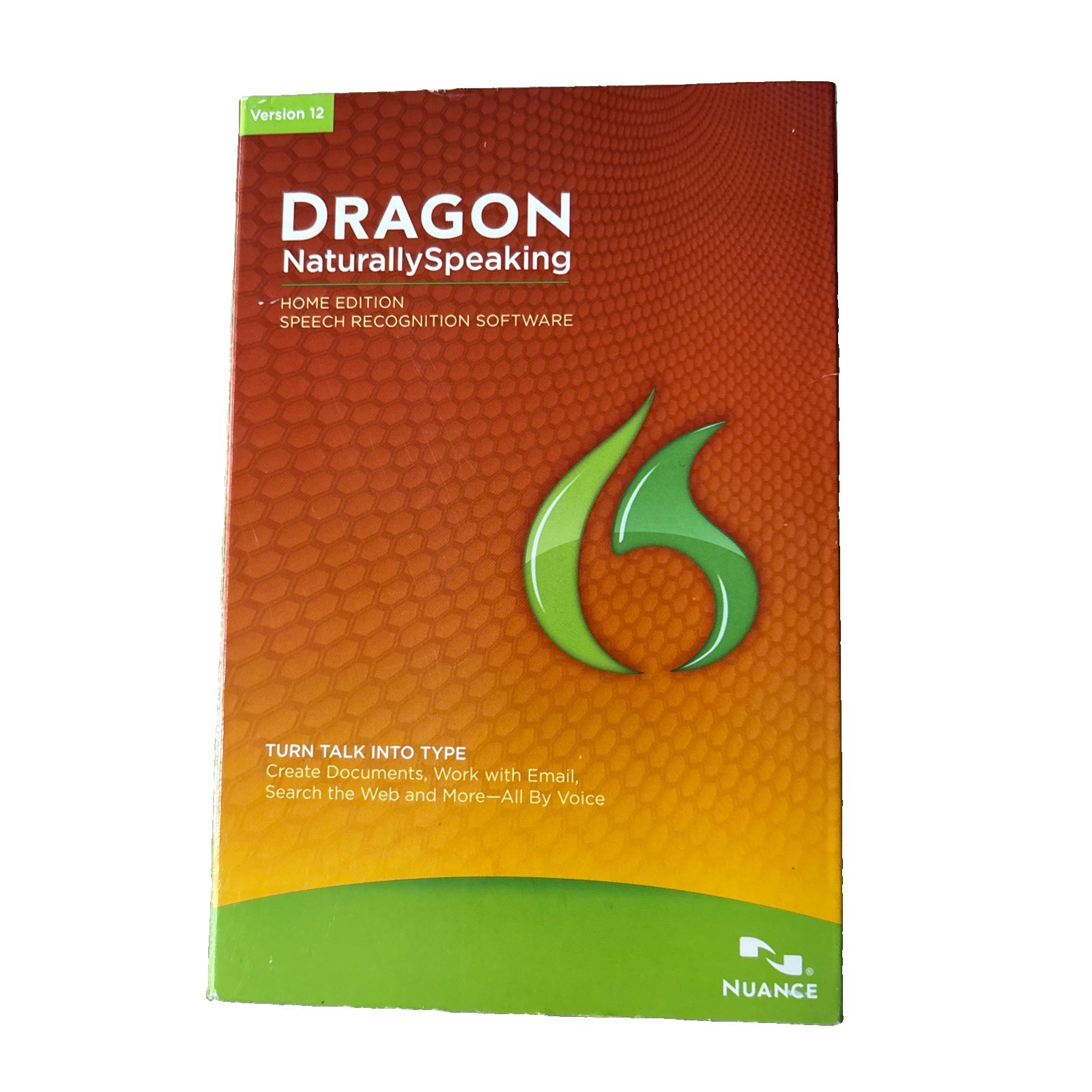Dragon Naturally Speaking Home Edition version 12 Complete NEW Open Box