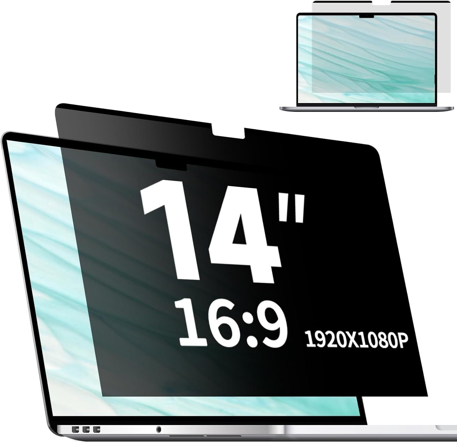Removable Magnetic Privacy Screen for 14 Inch Laptop 16:9, Matte Anti-Glare Filt