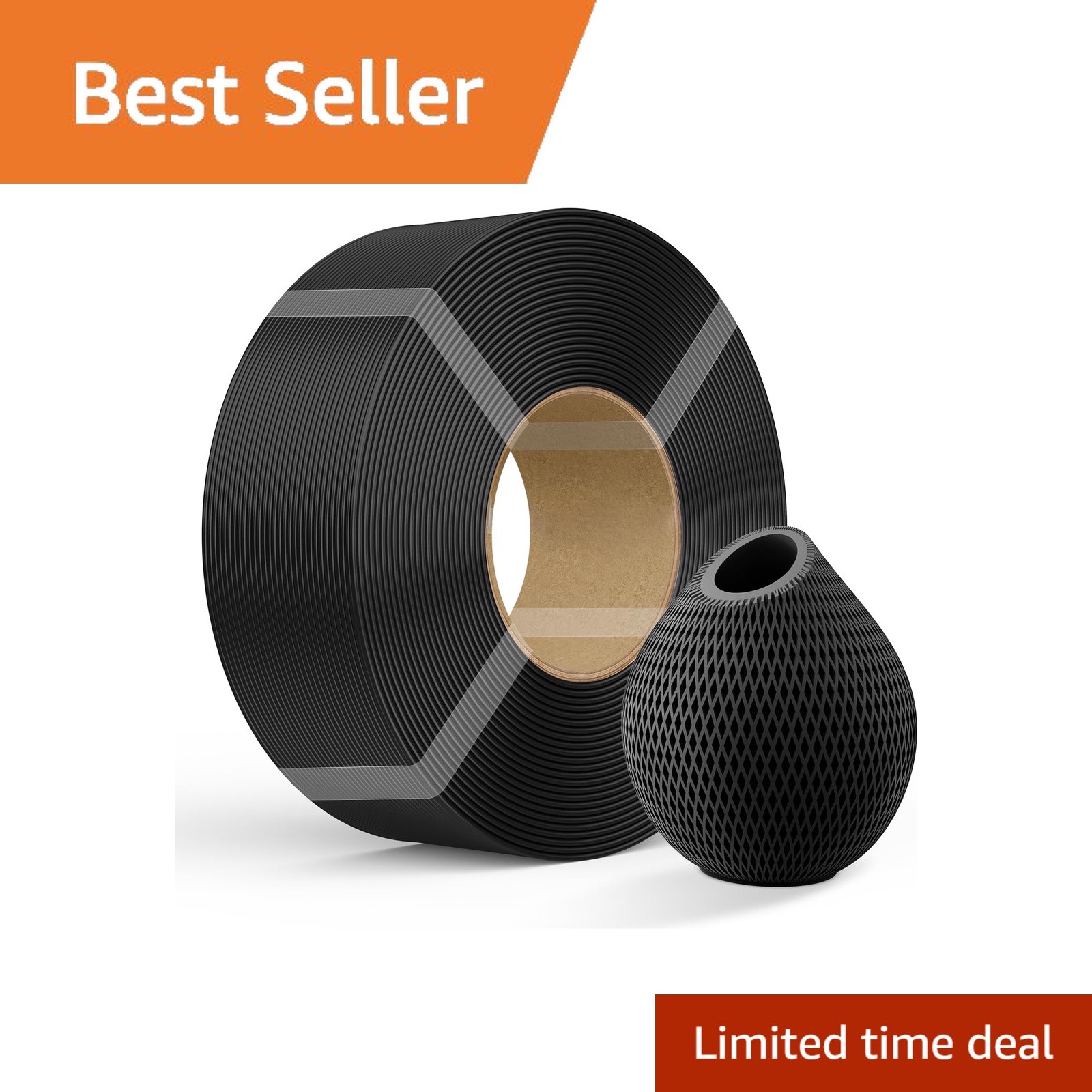 Creality PETG 3D Printer Filament Refill, 1kg, Black