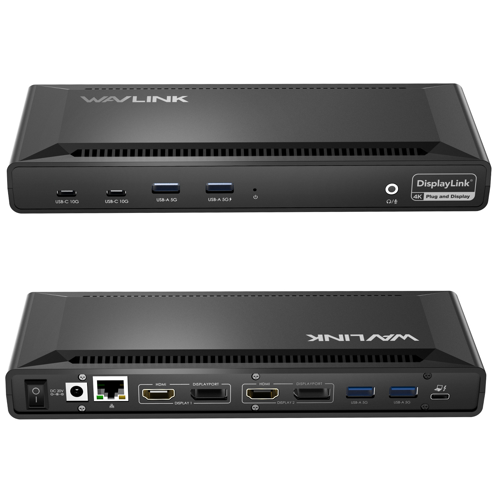 Thunderbolt 5 Docking Station Dual Monitor Hub DisplayLink Dock MAX 140W PD RJ45