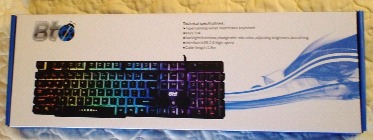 Gaming membrane Keyboard, Black, backlight