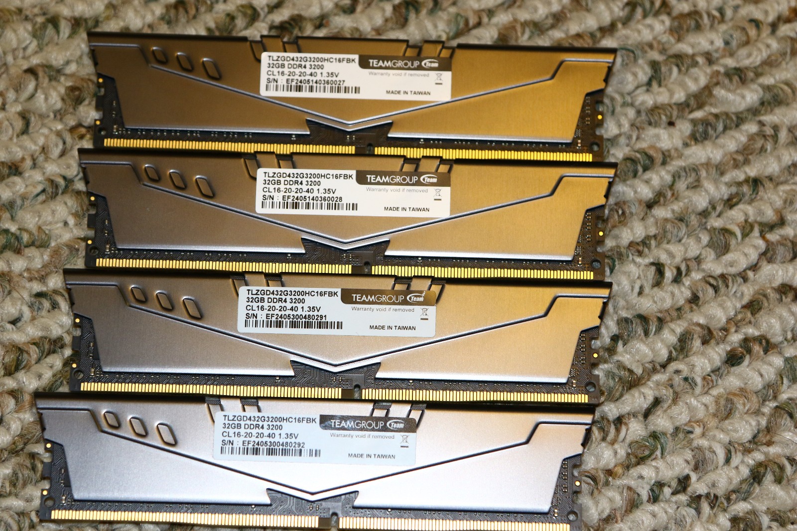 T-FORCE Vulcan Z 128GB 4x32GB DDR4-3200 CL16 RAM 2x 64GB Kits