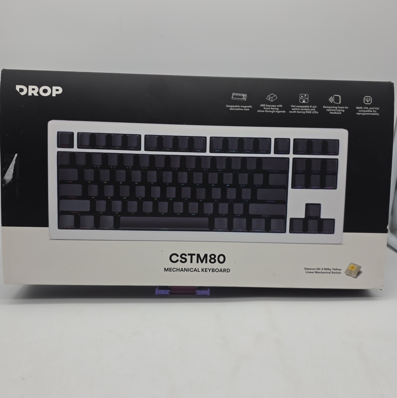DROP CSTM80 TKL Wired Mechanical Gaming Keyboard RGB Backlit White