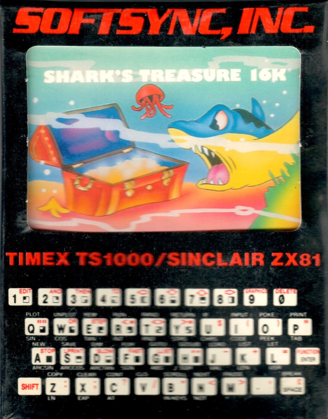 SOFTSYNC SHARK'S TREASURE 16K - Timex TS1000 / Sinclair ZX81 - Shrink-wraped