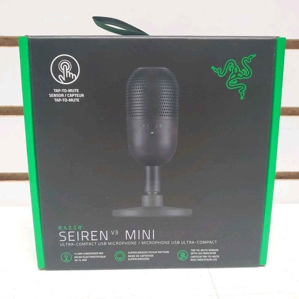 Razer Seiren v3 Mini (RZ19-05050100-R3U1) Ultra-Compact USB Microphone - New