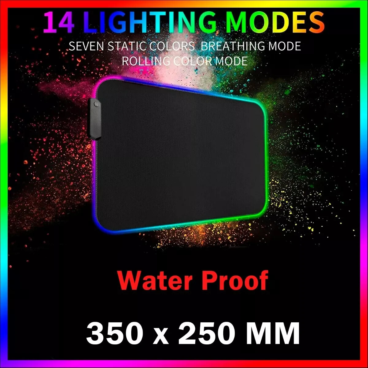 Gaming Mouse Pad RGB LED Light Computer Keyboard Mouse Mat  XXL Extra Large Size