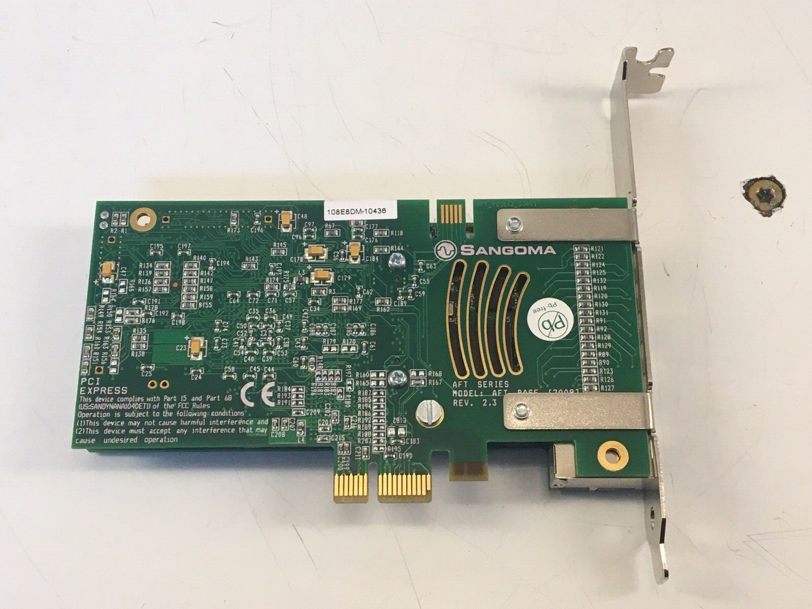 Sangoma AFT Series Model A108 Rev.a 2006 PCIe Interface Card See Description