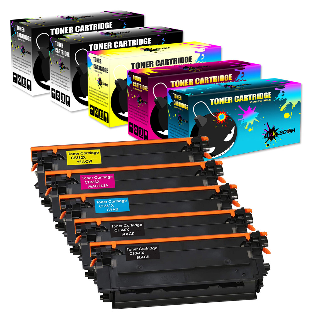 5 Toner replace for HP CF360X 508X Color LaserJet Enterprise M553n M577f