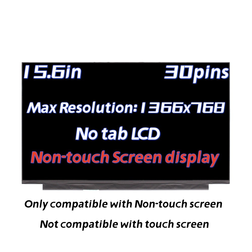15.6" LCD Screen Panel For HP M02096-JD2 M02096-JD3 HD 1366x768 30 Pin Non-Touch