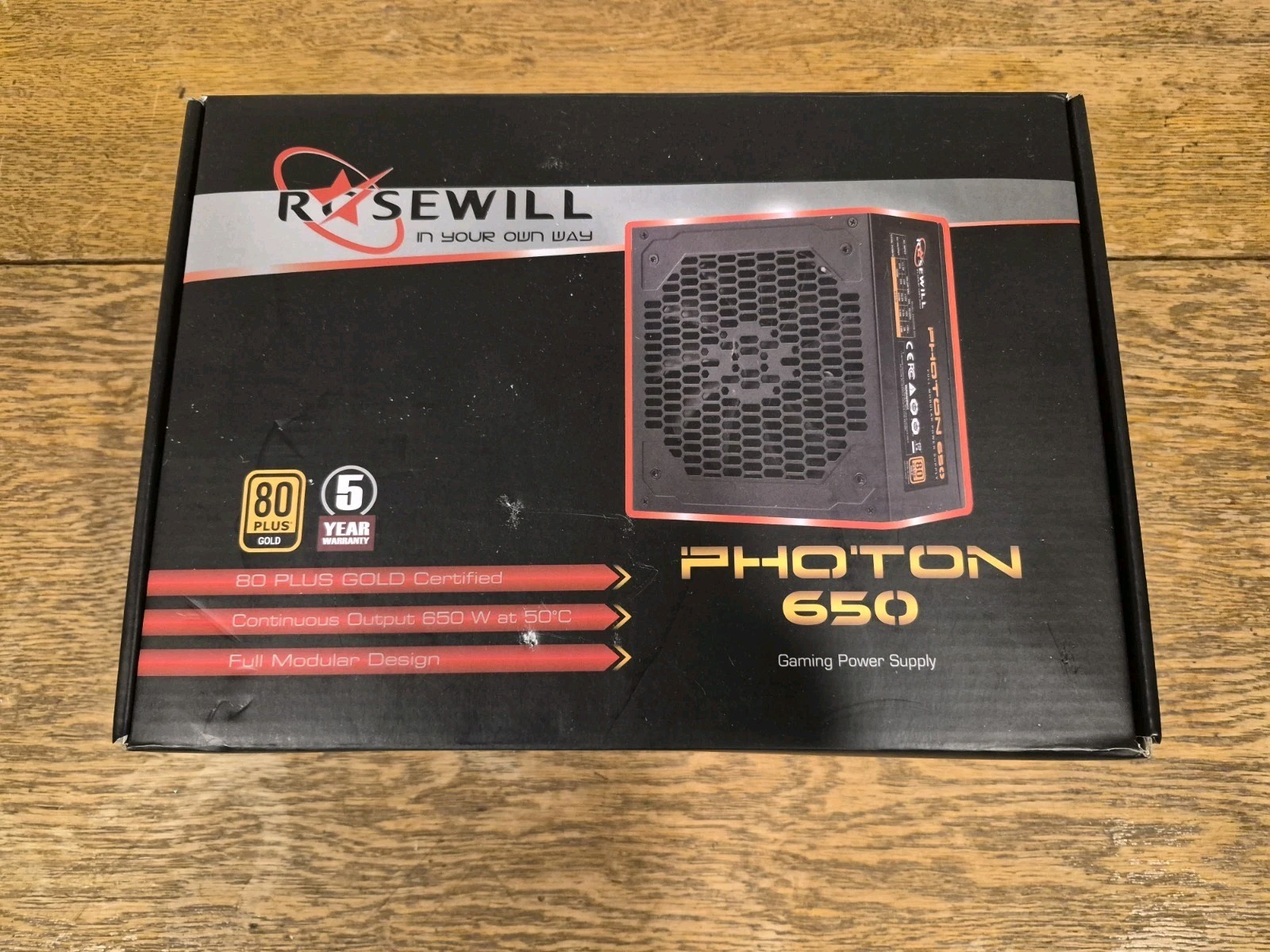 Rosewill PHOTON-650 80 Plus Gold 650W Full Modular Power Supply COMPLETE
