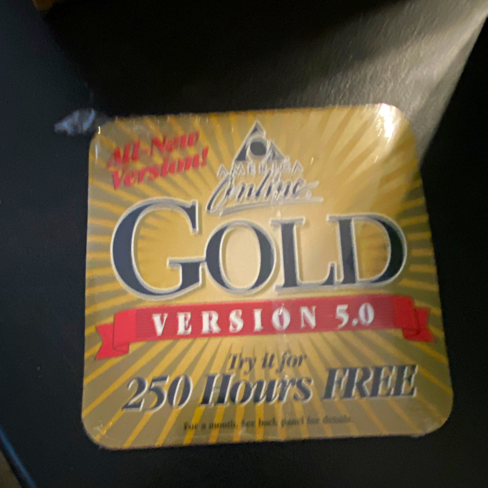 America Online AOL Gold Version 5.0 Web Server Software CD 250 Hours Free