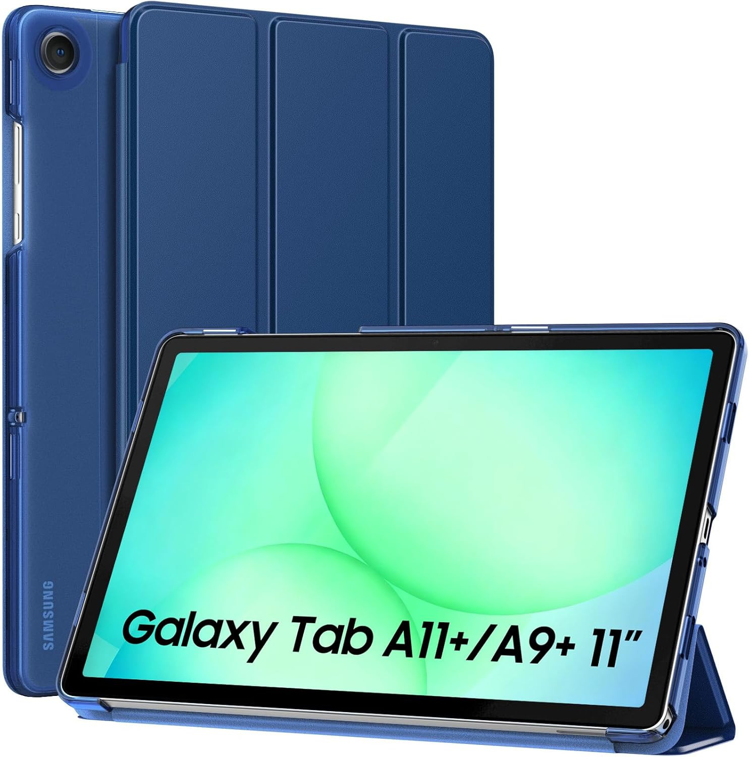Moko Slim Case for  Galaxy Tab A11+ Plus/A9+ plus 11 Inch, Navy Blue