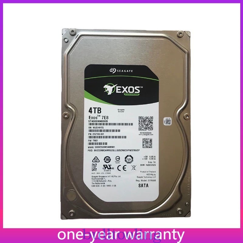 ST4000NM000B Seagate Exos 7E10 4TB SATA 3.5" 7200RPM 256MB 6Gb Hard Drive HDD